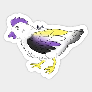 Nonbinary Chicken Pride - 2019 Sticker